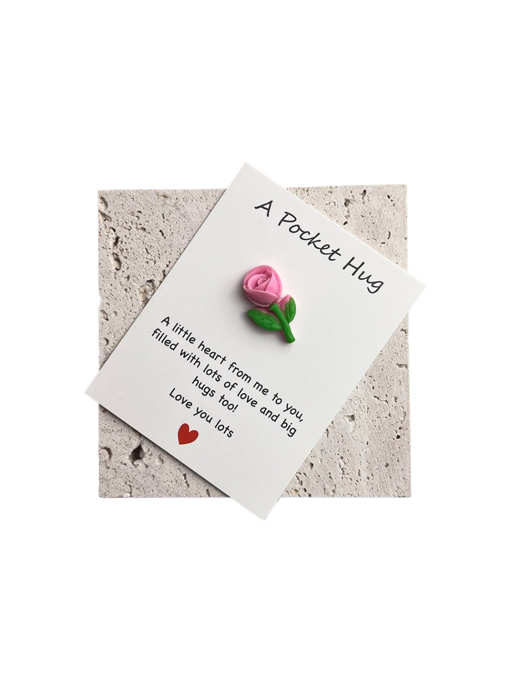 Taphug - Pocket Hug Inspirational Flower pocket hug card and keepsake token view 6