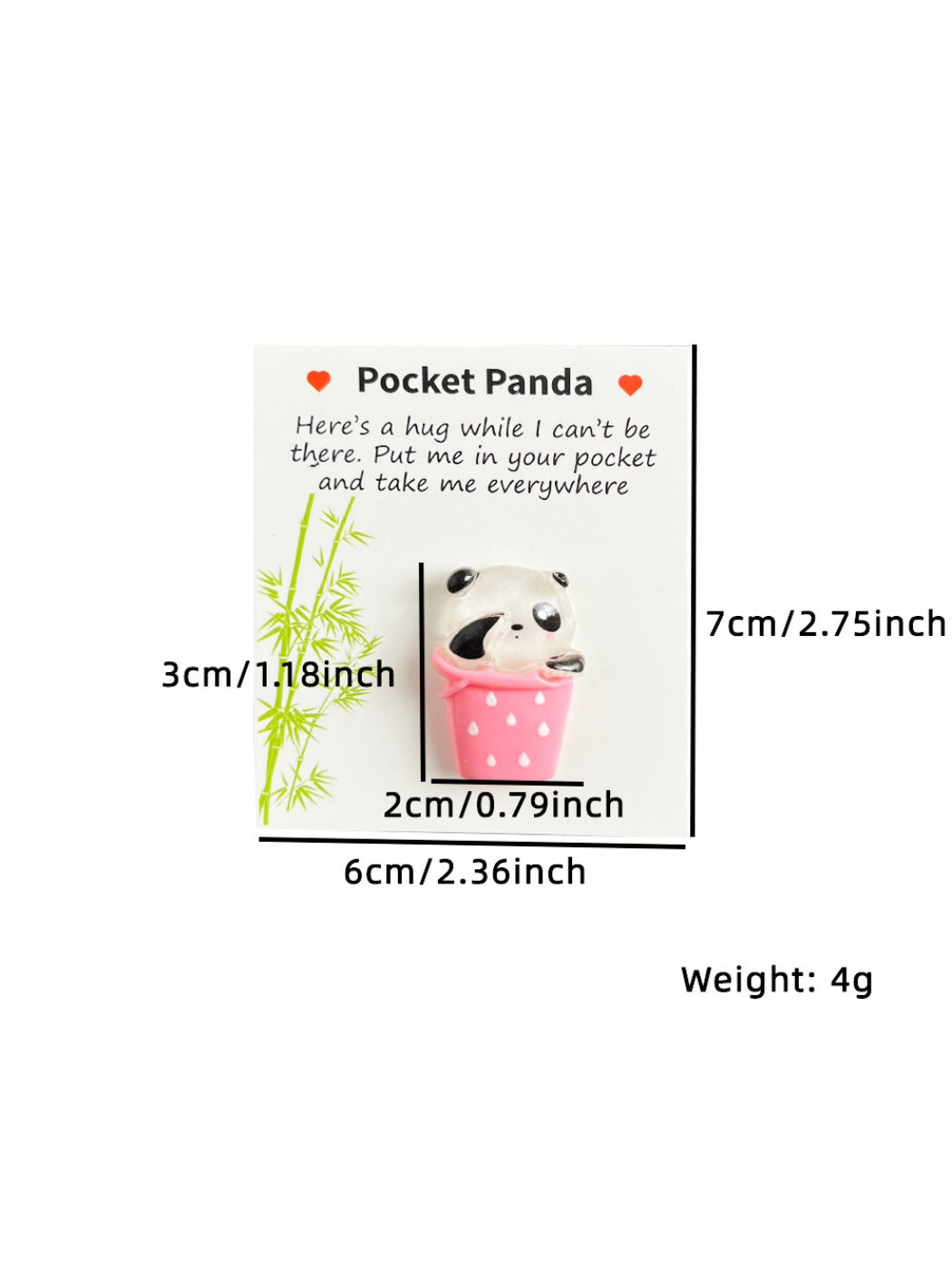 Taphug - Pocket Hug Cute Panda Greeting Card