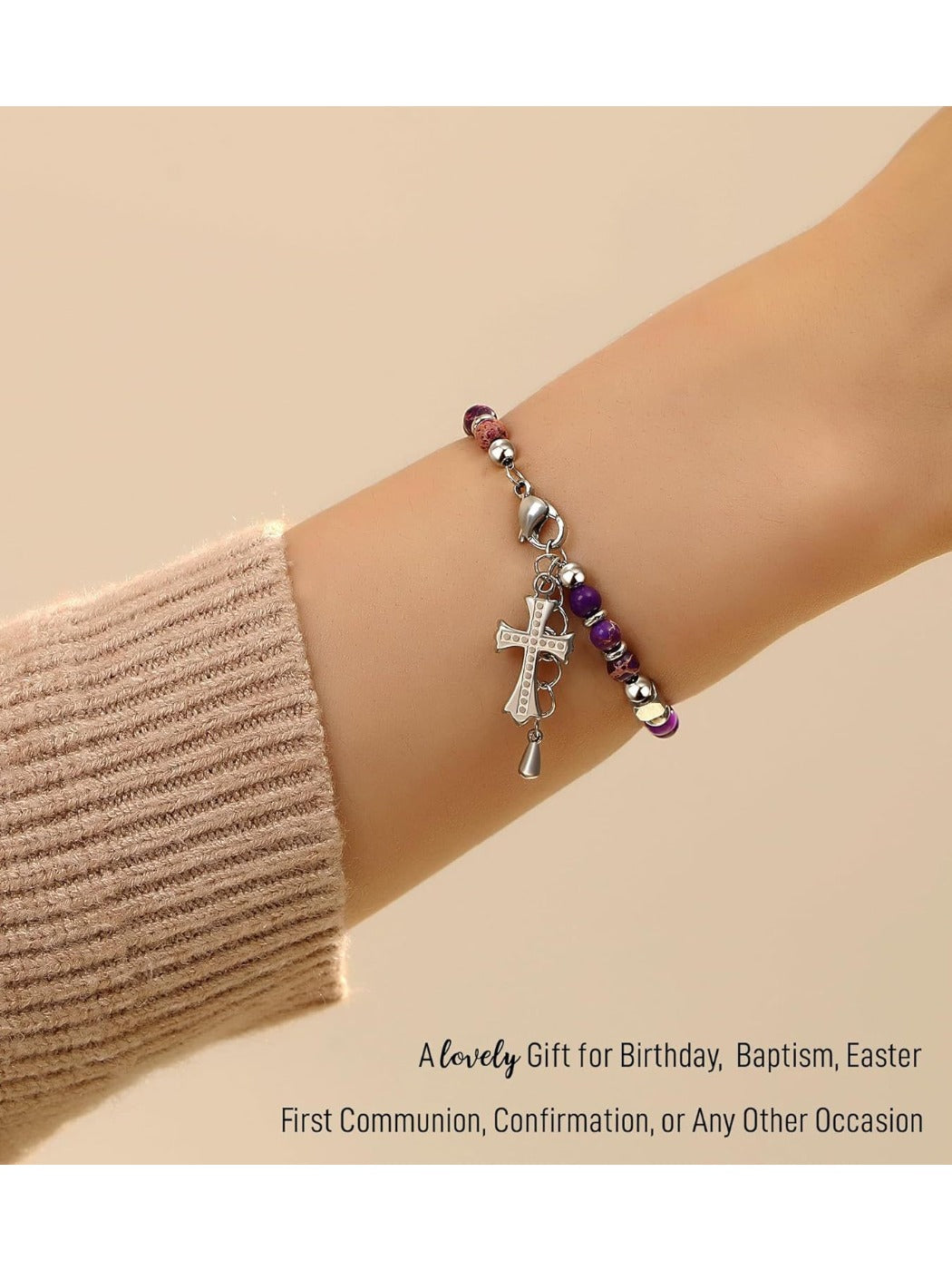 Emora bracelet worn with casual outfit, focusing on wrist and bracelet