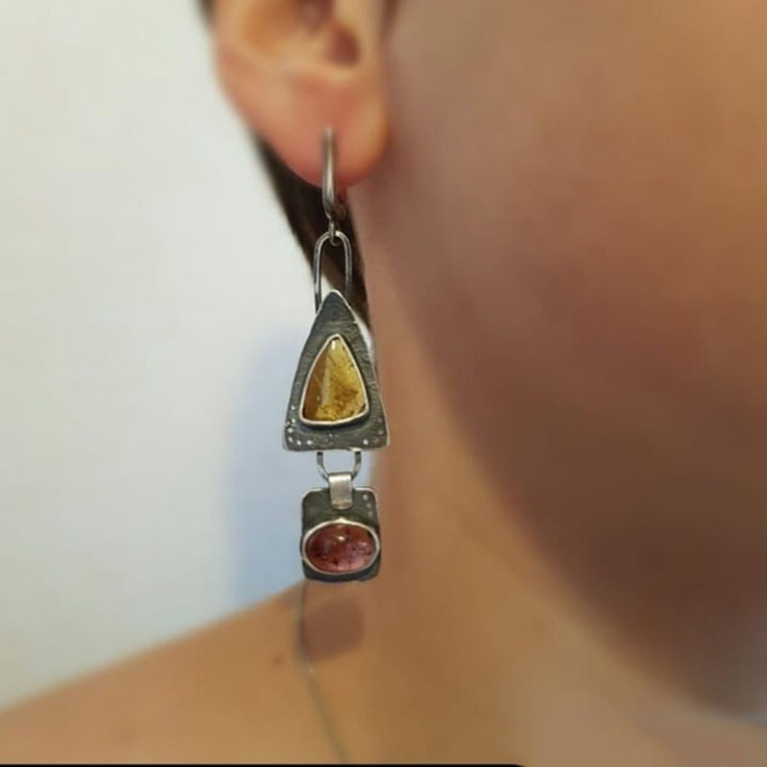 Vintage Asymmetrical Geometric Earrings