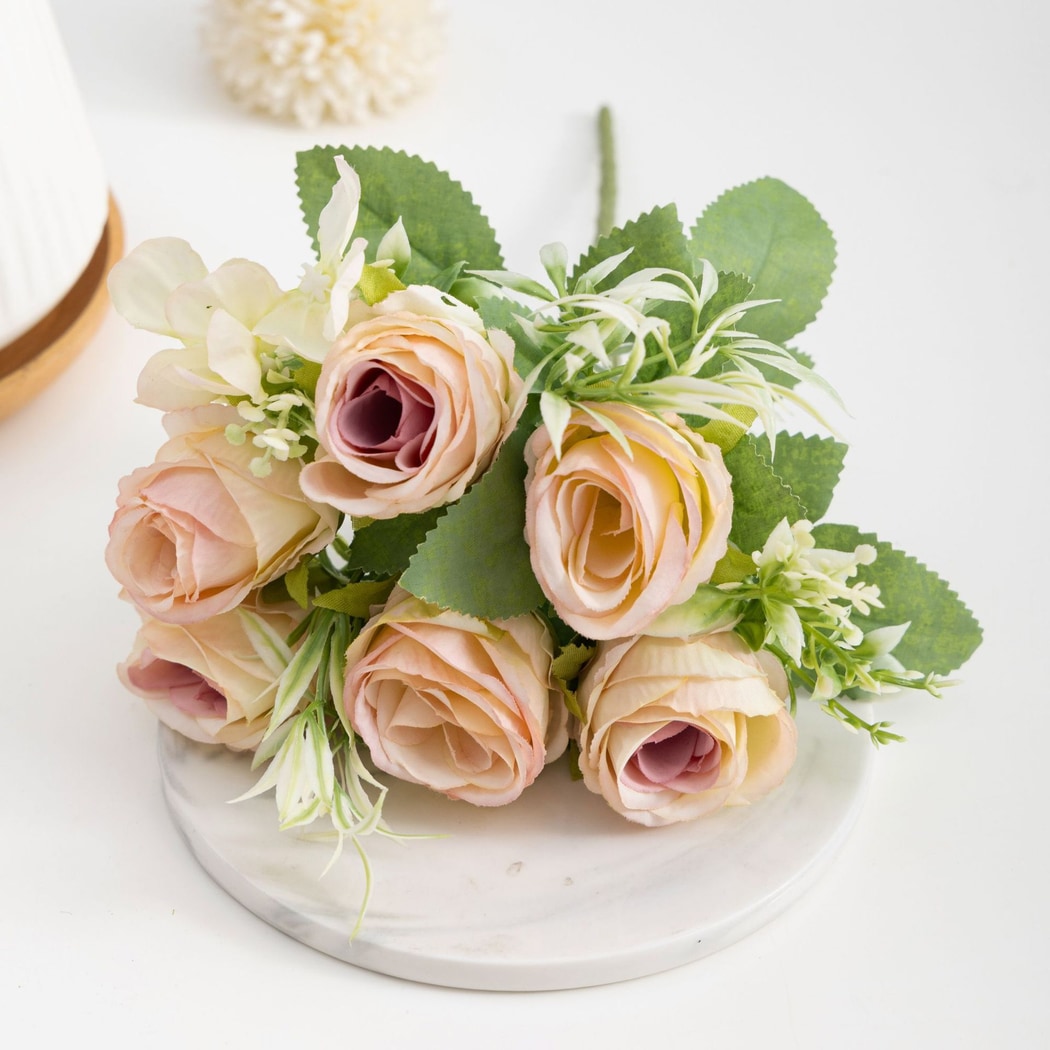 Roselle - Romance Rose Artificial Flowers Bouquet