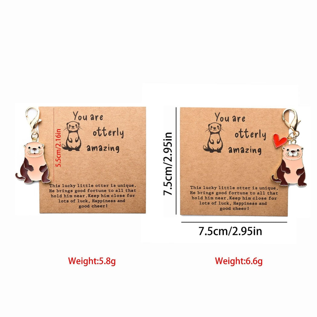 Taphug - Pocket Hug Cartoon Otter Keychain