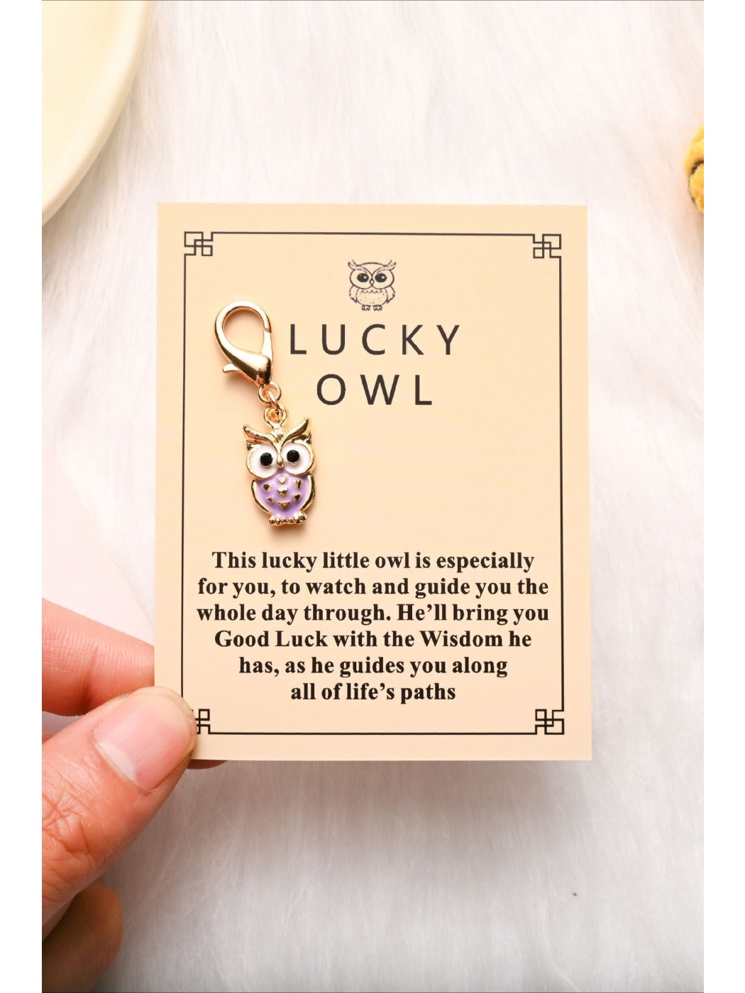 Taphug - Colorful Owl Keychain with Encouragement Card