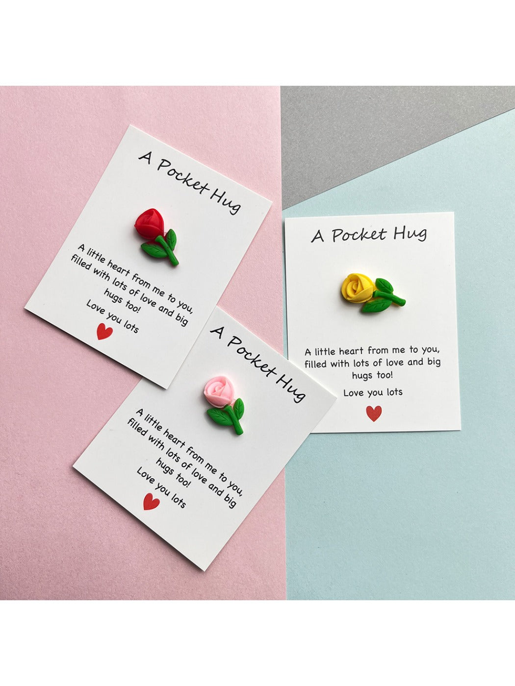 Taphug - Pocket Hug Inspirational Flower pocket hug card and keepsake token view 3