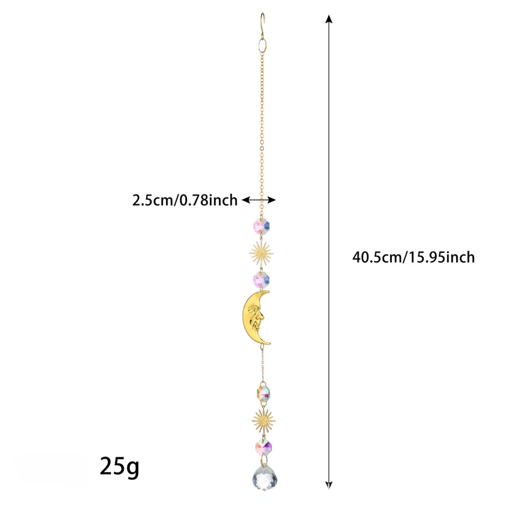 Somnira - Smiley Moon and Sun Theme Suncatcher