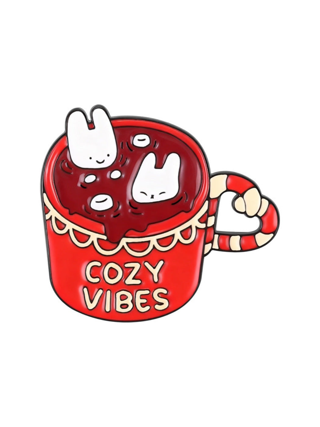 Pinori - Cute Cat Hot Cocoa Chocolate Brooch