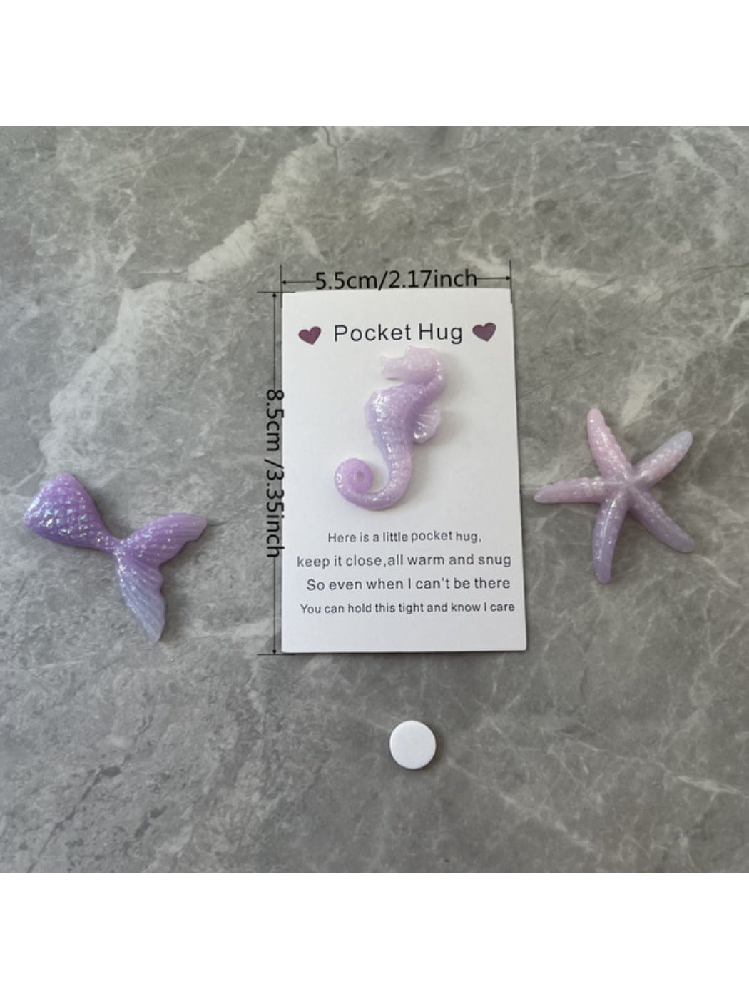 Taphug - Pocket Hug Ocean Themed Gift pocket hug card and keepsake token view 5