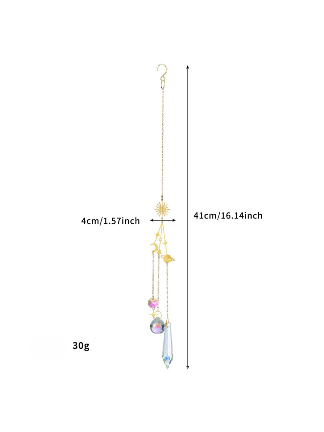 Somnia Star Moon Rainbow Sun Catcher showing detailed rainbow light patterns