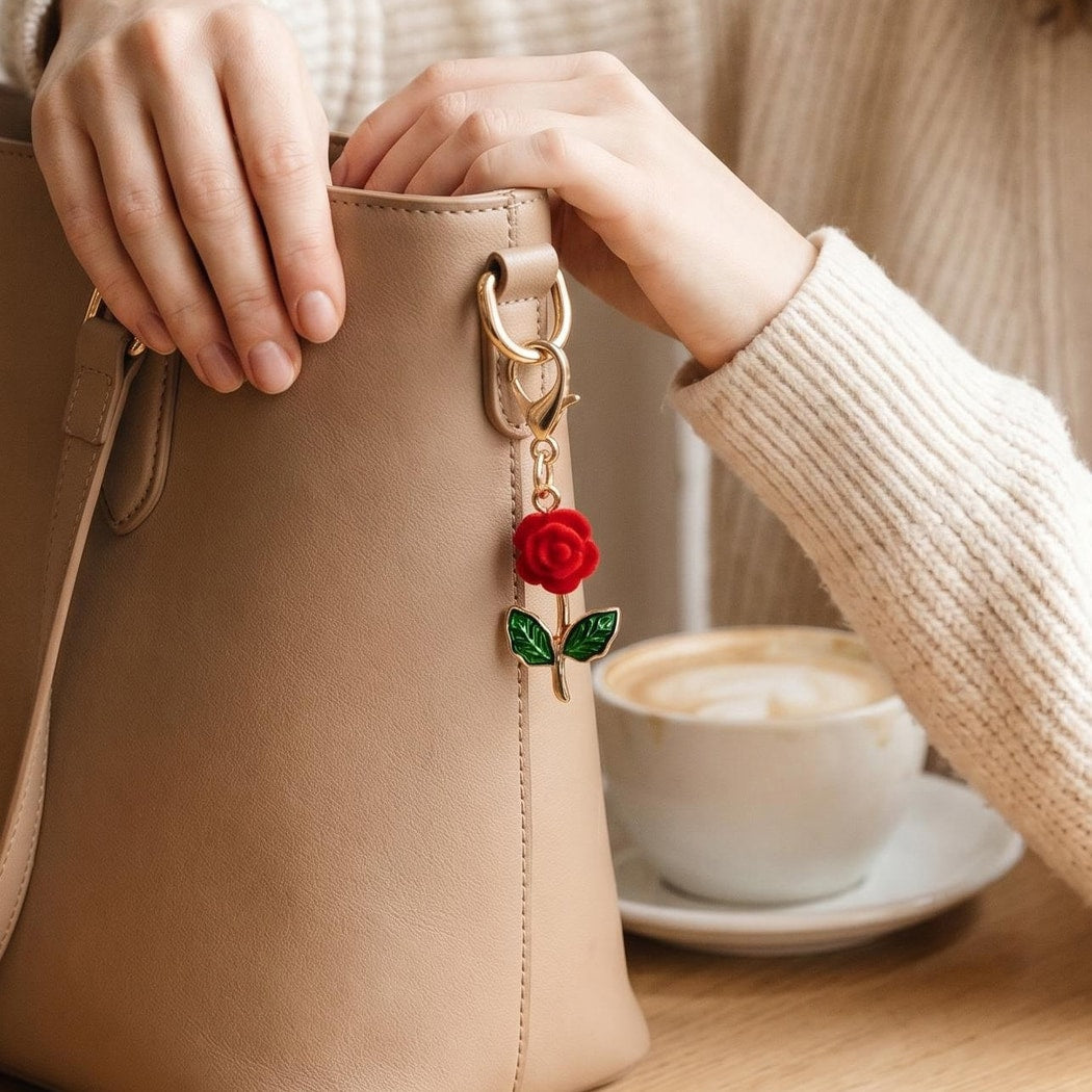 Taphug - Pocket Hug Romantic Rose Accent Keychain