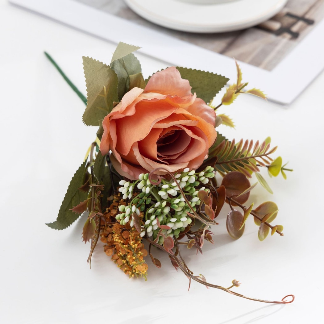 Roselle - Artificial Rose Bouquet Wedding Decor Flowers