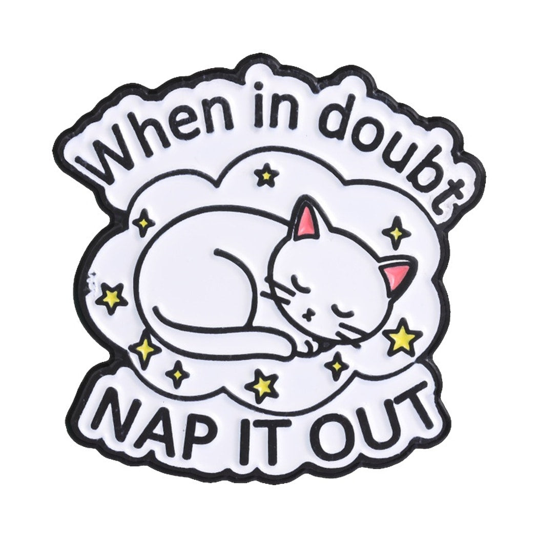 Pinori - Funny Cat Quote Character Pin