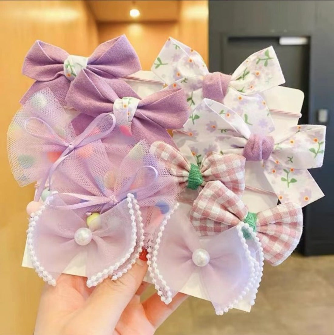 Cico - Cute Handmade Bow Hair Tie Set (10-Pack)