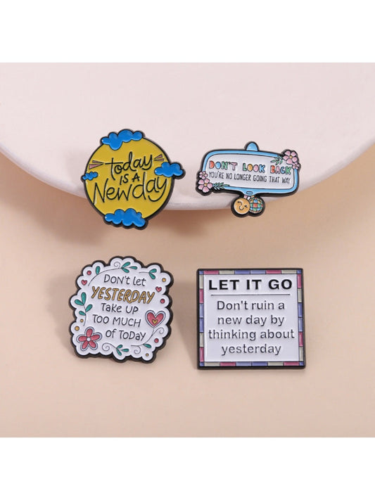 Pinori - Motivational Phrase Brooch