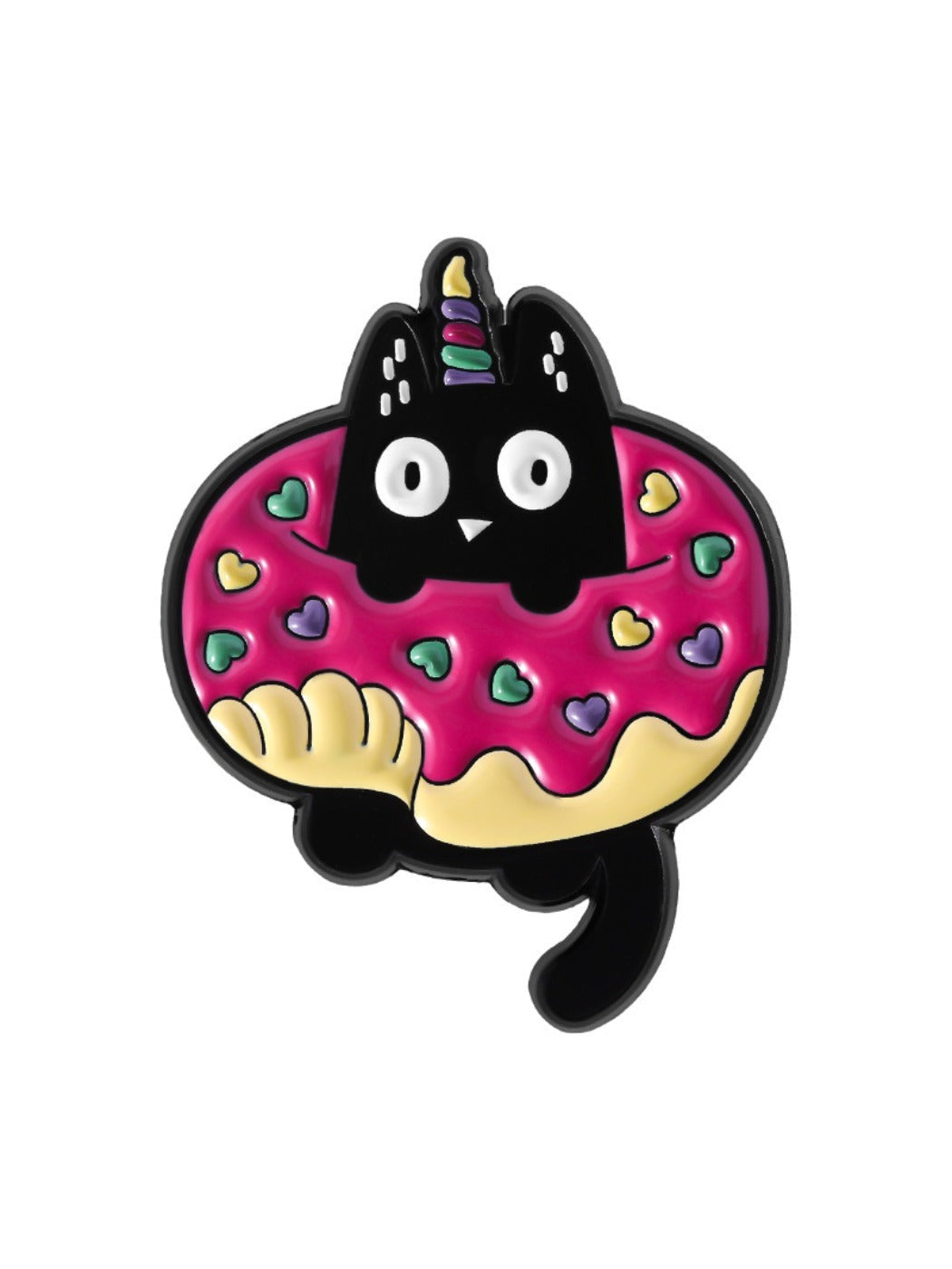 Pinori - Unicorn Black Cat Brooch