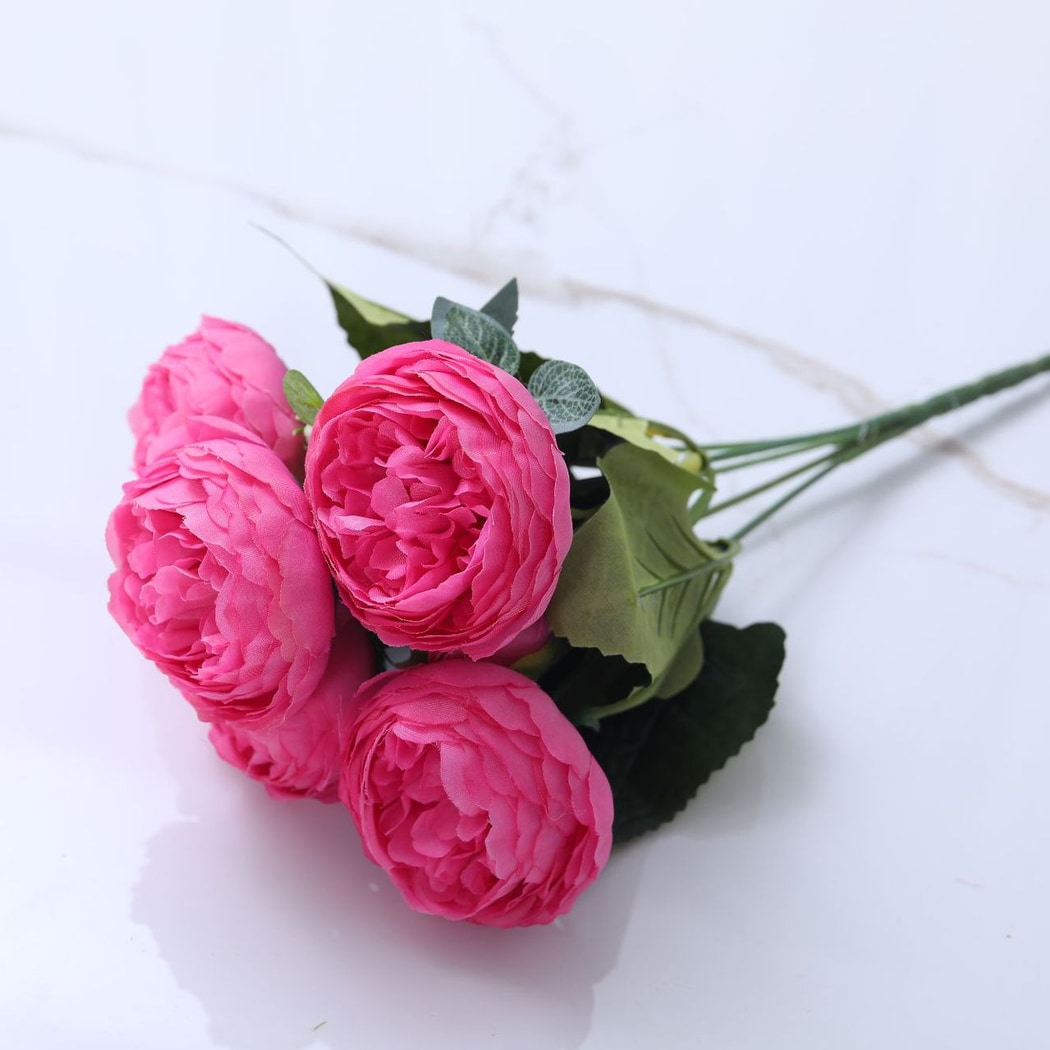 Roselle - Opulent Decorative Artificial Peony Bouquet