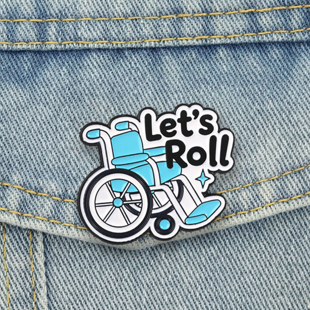 Pinori Let's Roll Wheelchair Enamel Pin
