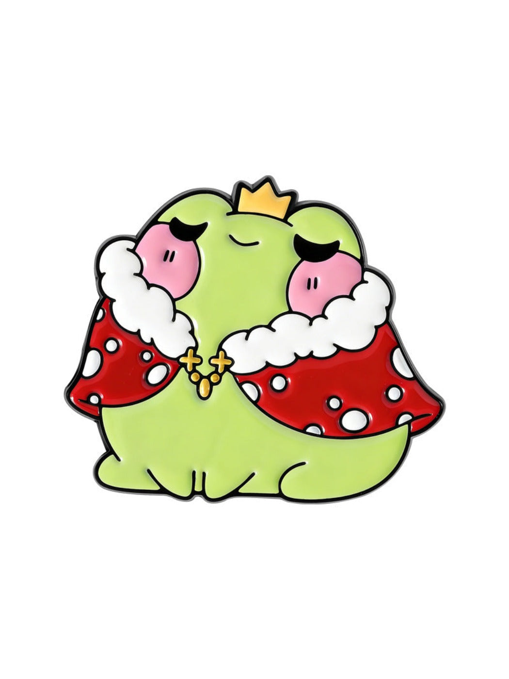 Pinori - Cute Strawberry Frog Brooch
