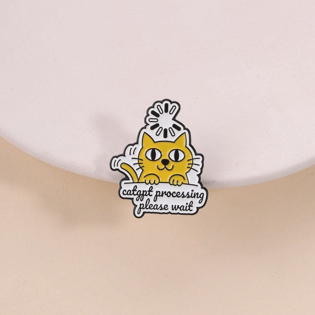 Pinori - Simple Cartoon Animal Accent Cat Brooch