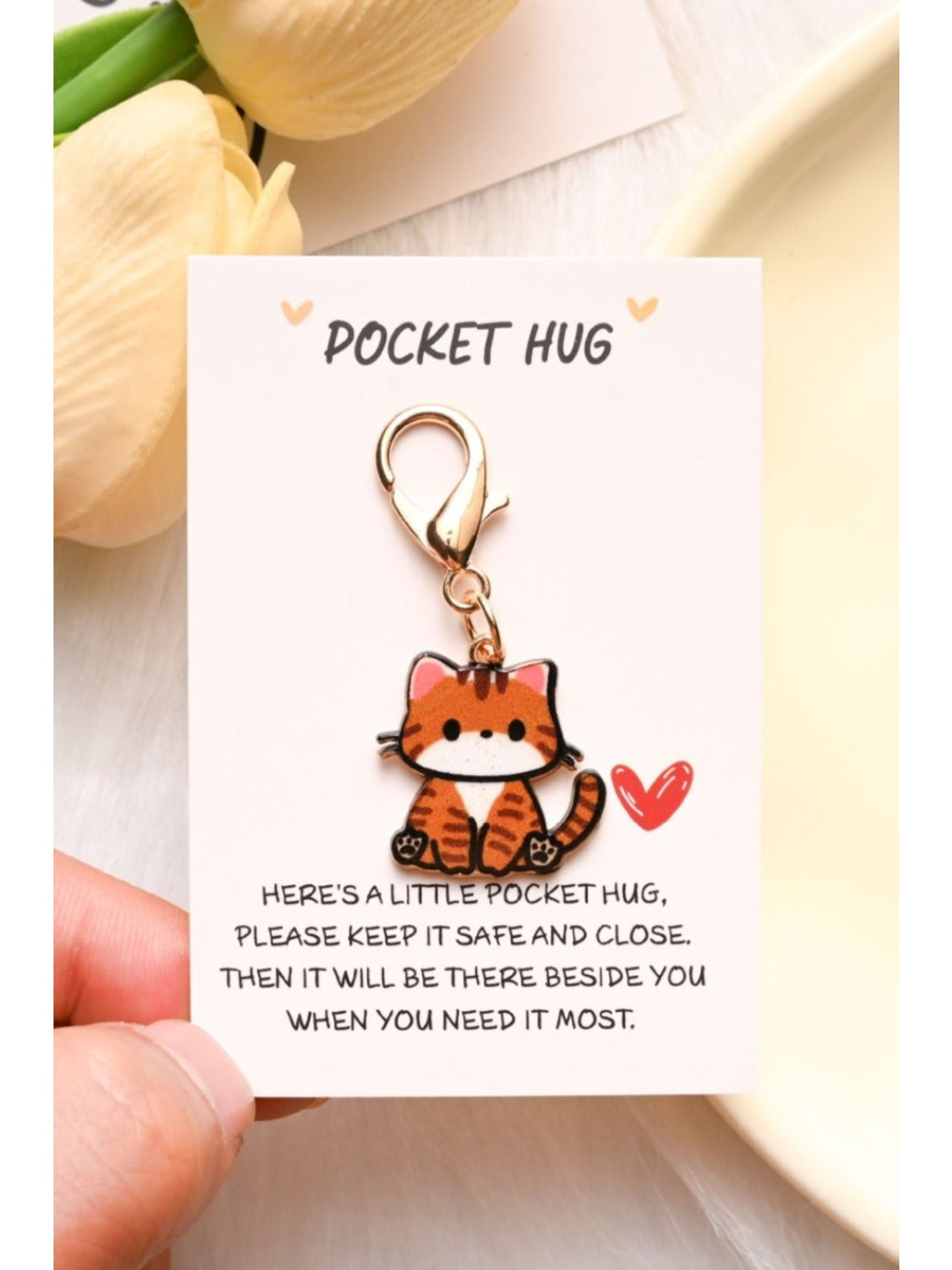 Taphug - Adorable Cartoon Cat Keychain