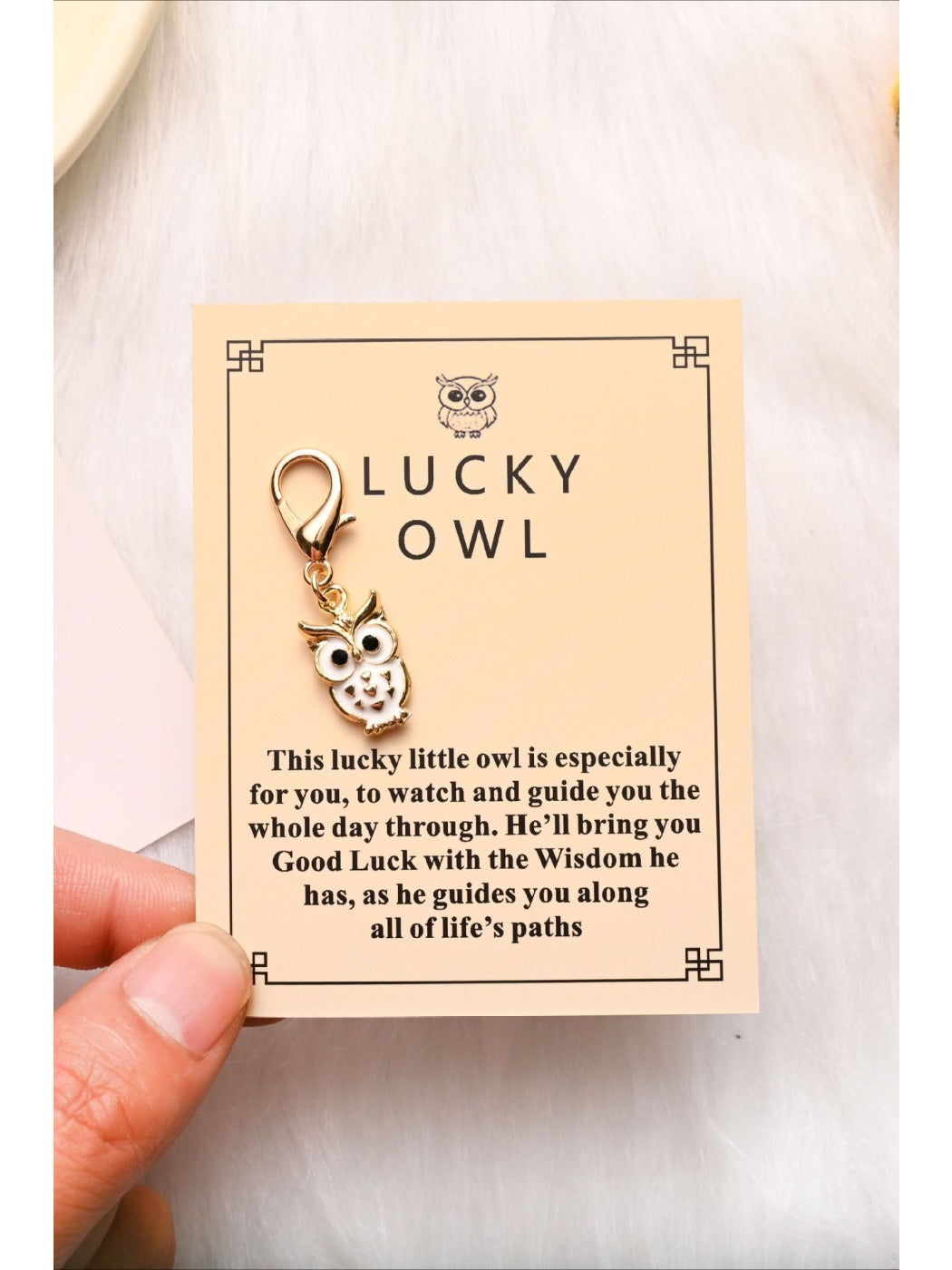 Taphug - Colorful Owl Keychain with Encouragement Card