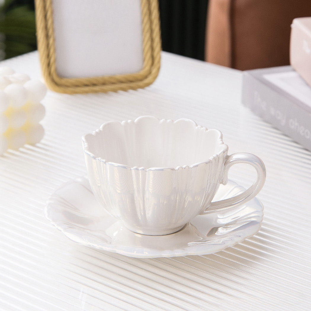 Mivora - Flower Theme Coffee Cup and Saucer Set