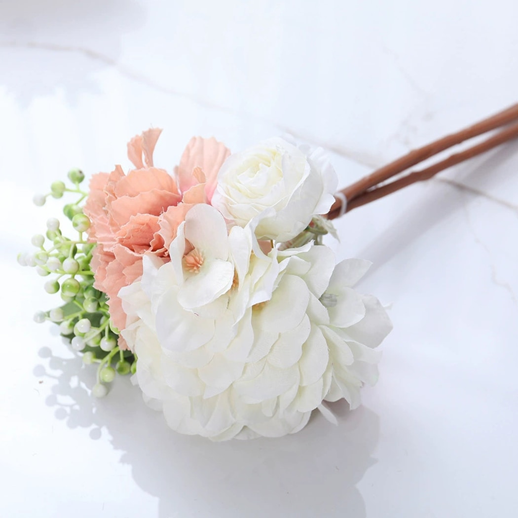Roselle - Artificial Hydrangea and Rose Mixed Bouquet