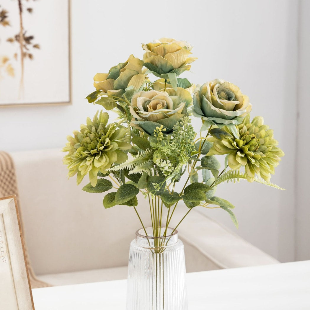 Roselle - Layered Bloom Artificial Rose Mixed Bouquet