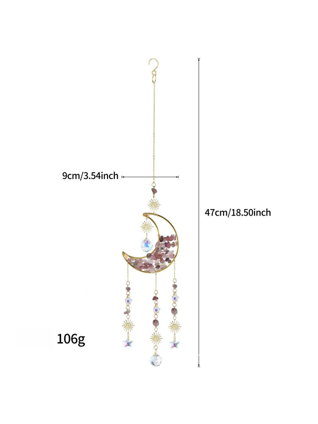 Somnira - Moon Star Crystal Wind Chime