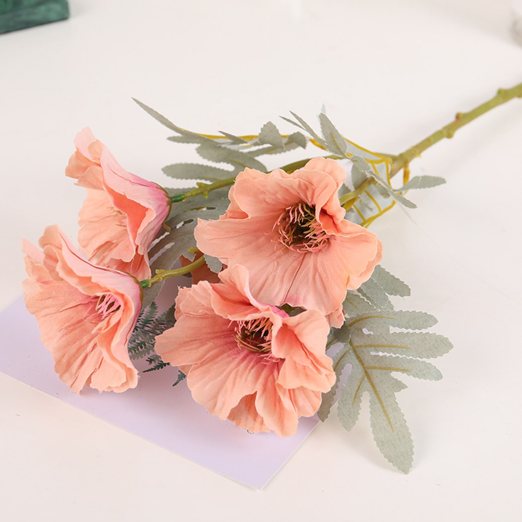 Roselle - Decorative Poppy Flower Artificial Bouquet