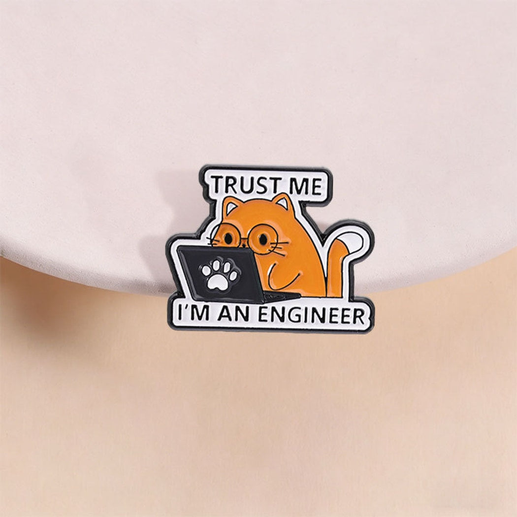 Pinori - Engineer Cat Brooch