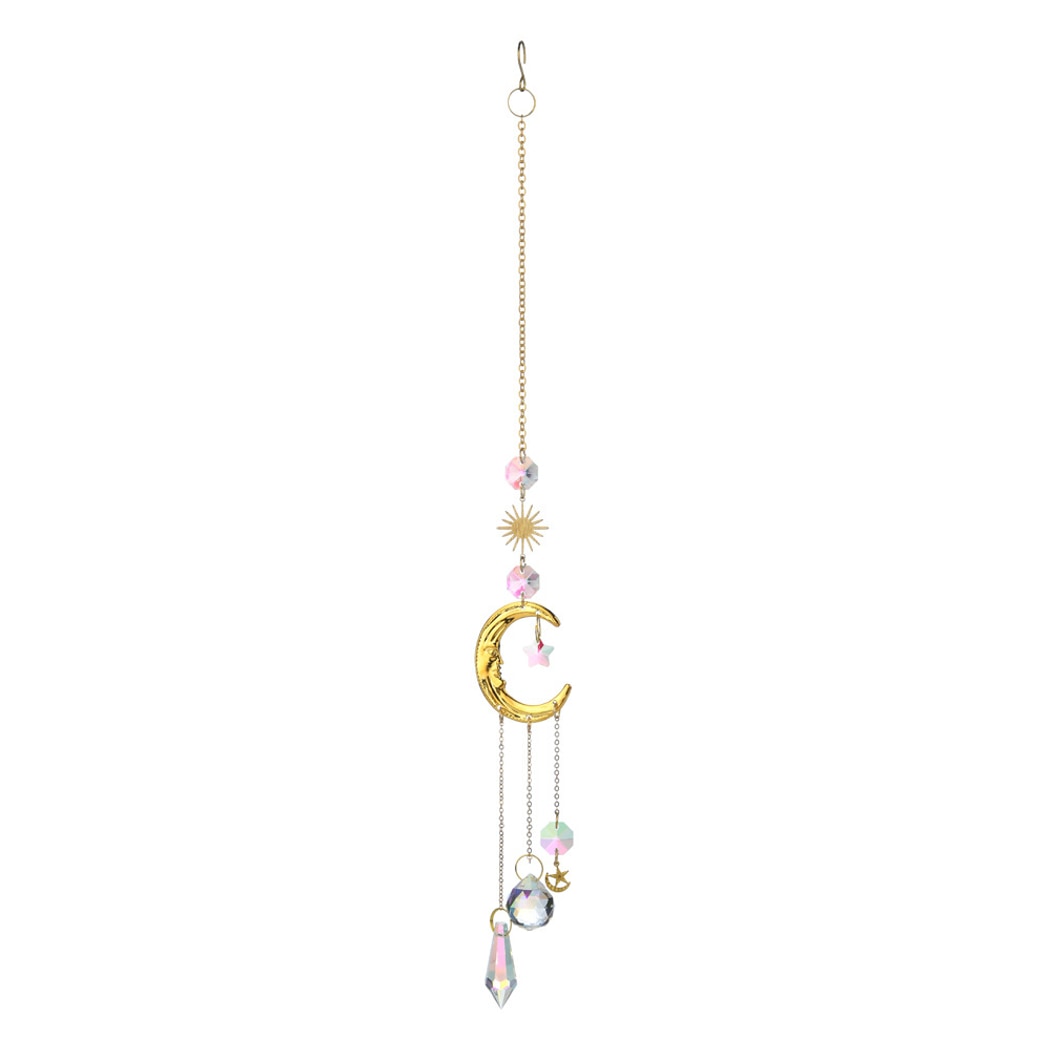 Somnira - Smiley Moon and Sun Theme Suncatcher