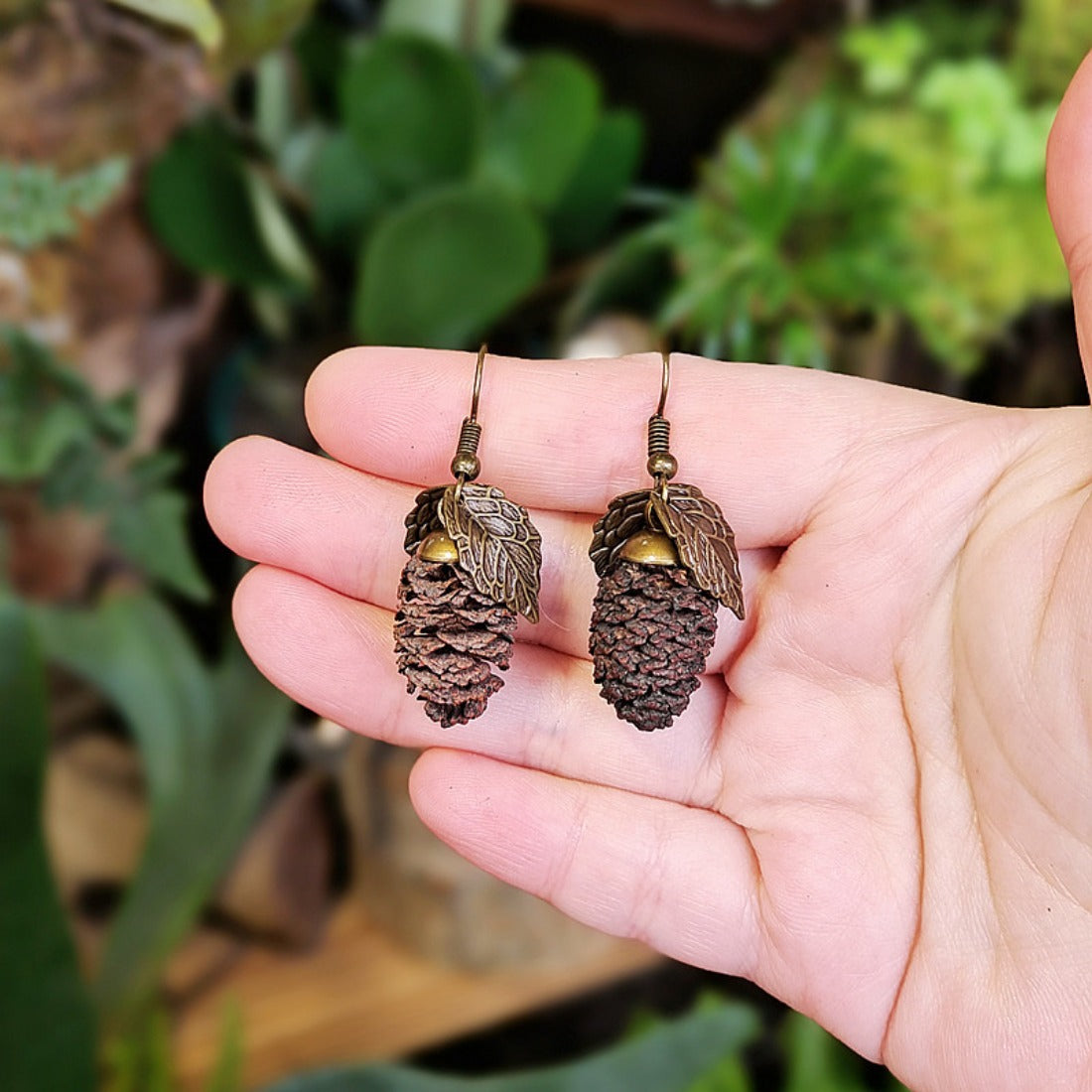 Handcrafted Vintage Natural Nut Earrings