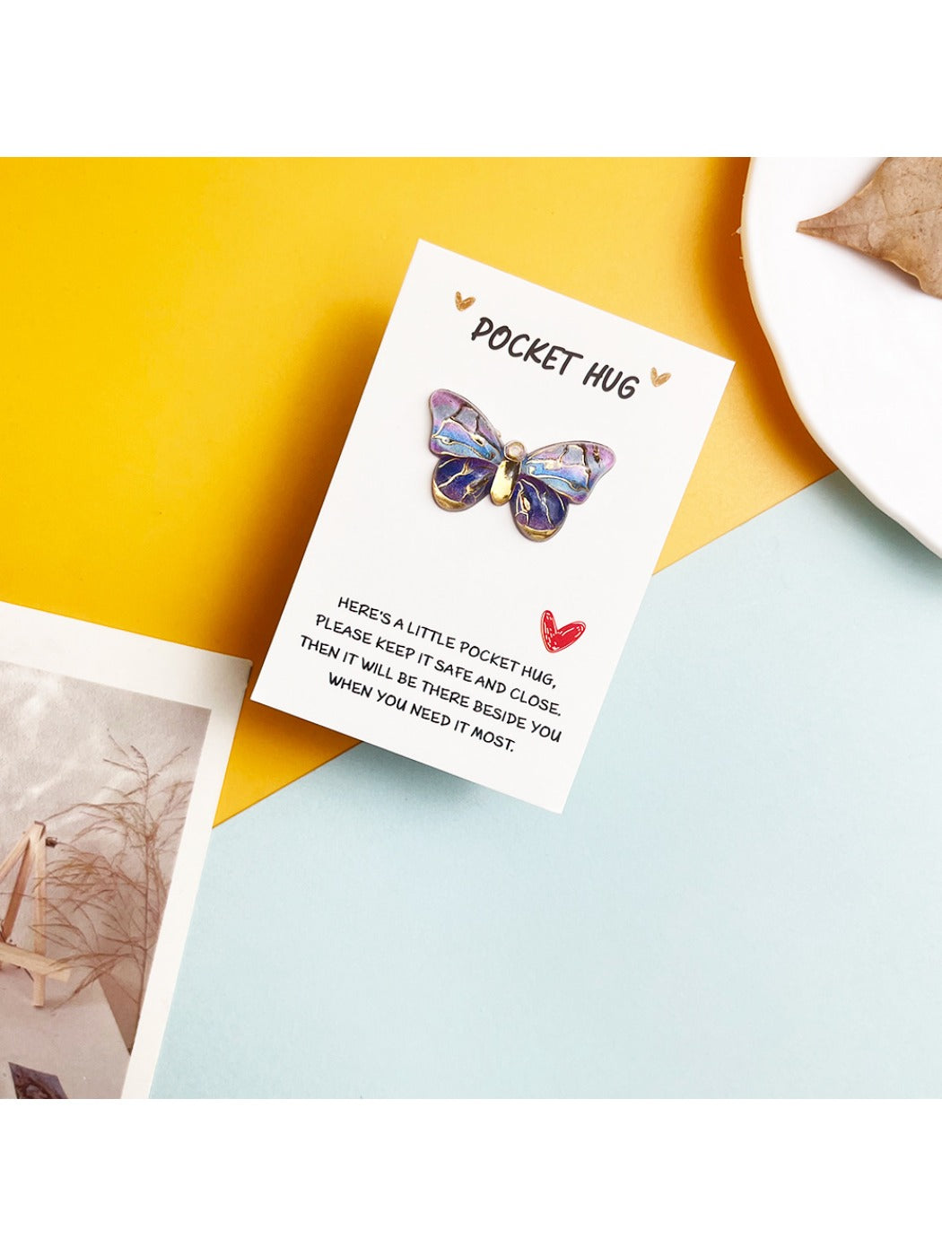 Taphug - Rainbow Wing Pocket Hug Card pocket hug card and keepsake token view 6