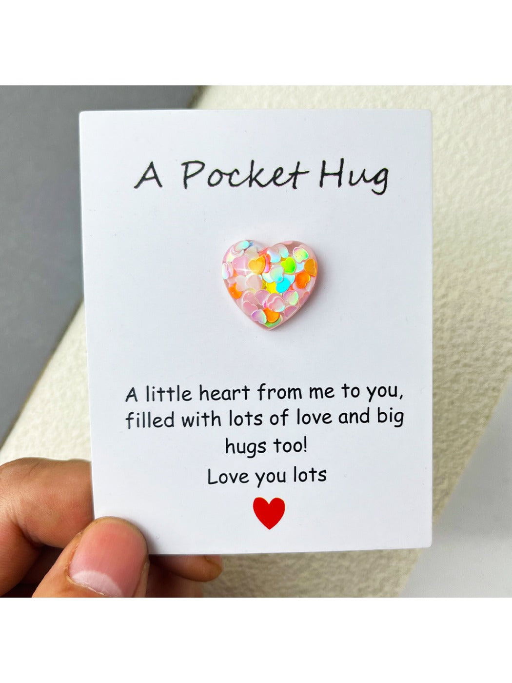 Taphug - Pocket Hug Colorful Resin Heart