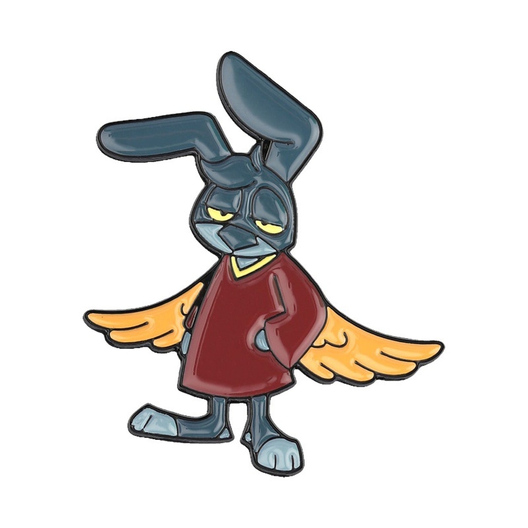 Pinori - Cute Winged Rabbit Character Pin