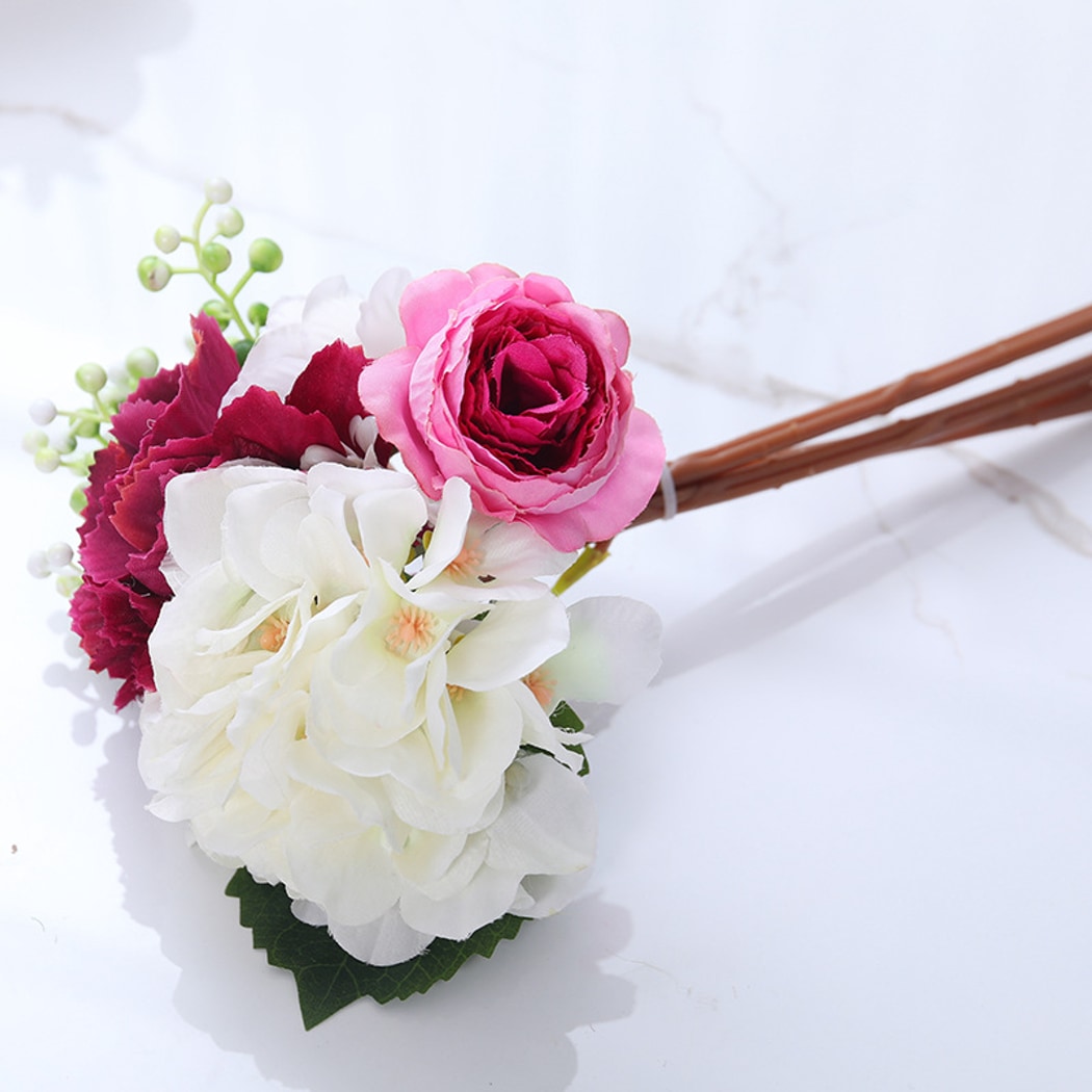 Roselle - Artificial Hydrangea and Rose Mixed Bouquet