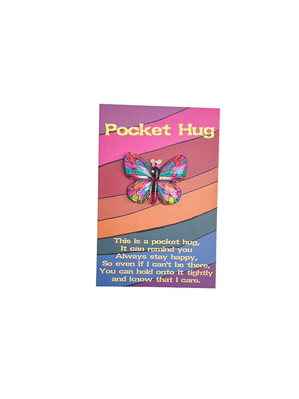 Taphug - Pocket Hug Painted Resin Butterfly pocket hug card and keepsake token view 13