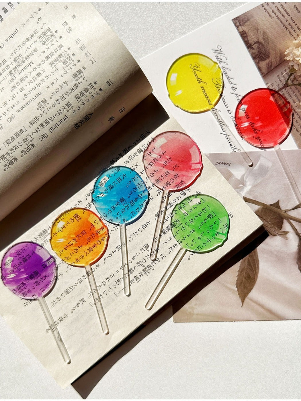 Markii - Cute Candy Color Lollipop Acrylic Bookmark