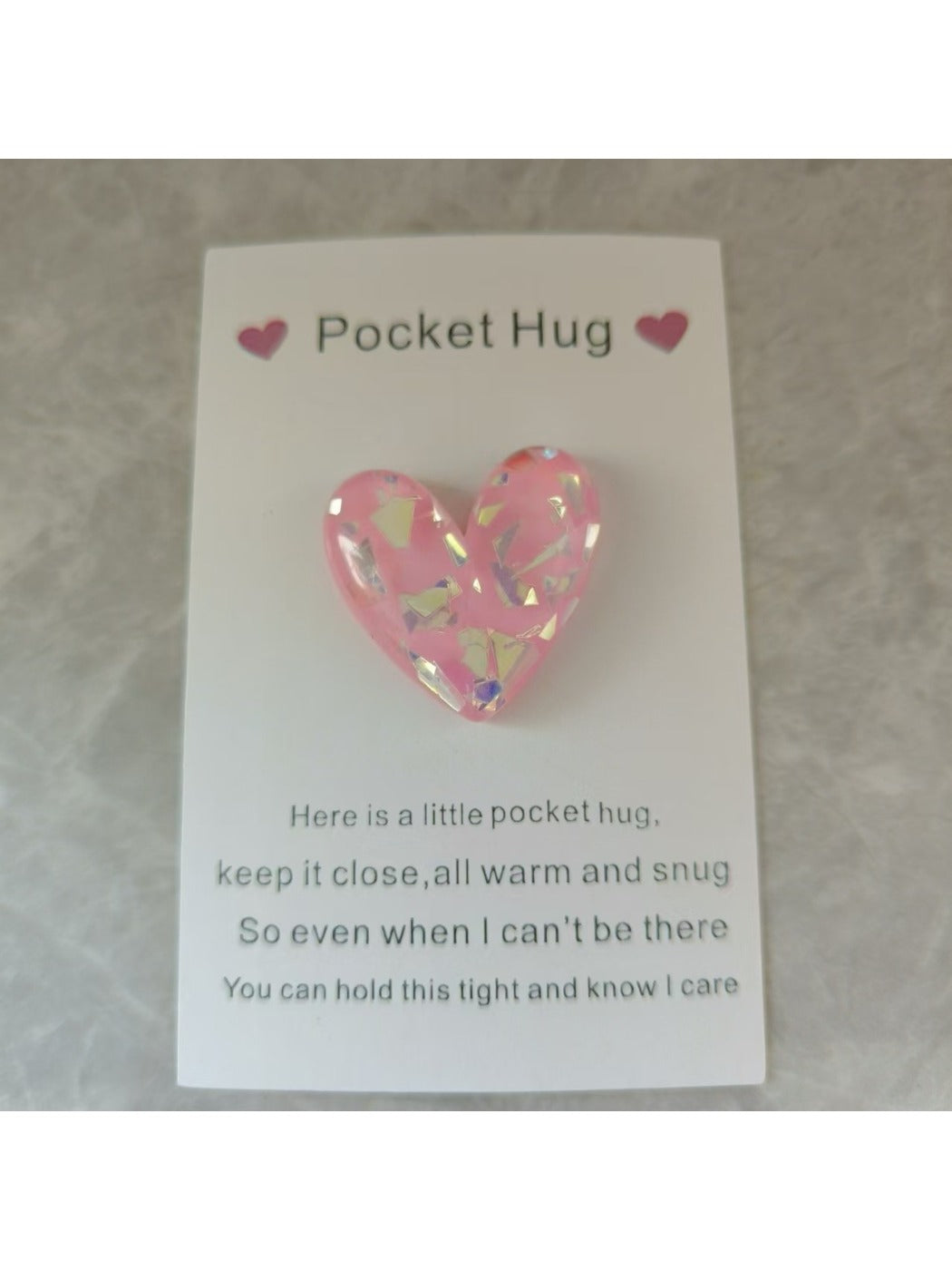 Taphug - Pocket Hug Romantic Heart pocket hug card and keepsake token view 6