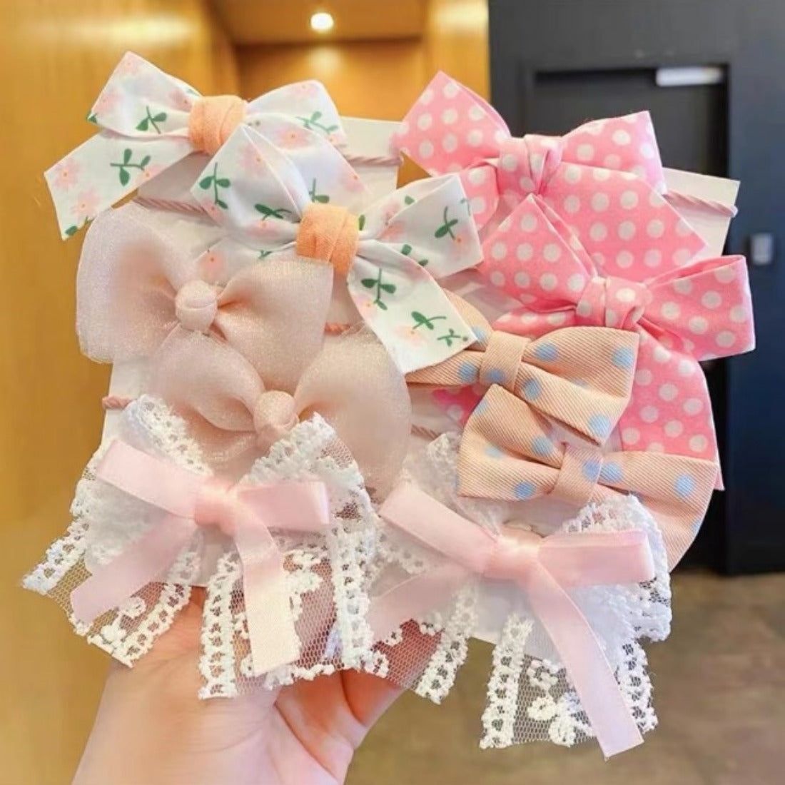 Cico - Cute Handmade Bow Hair Tie Set (10-Pack)