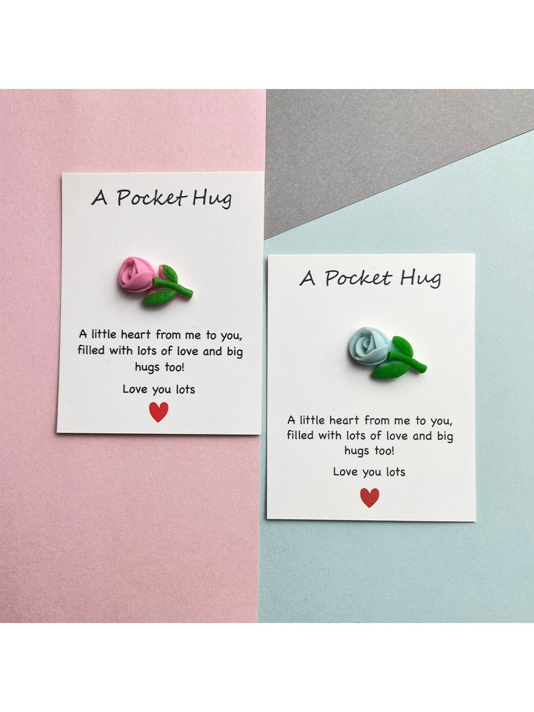 Taphug - Pocket Hug Inspirational Flower pocket hug card and keepsake token view 4