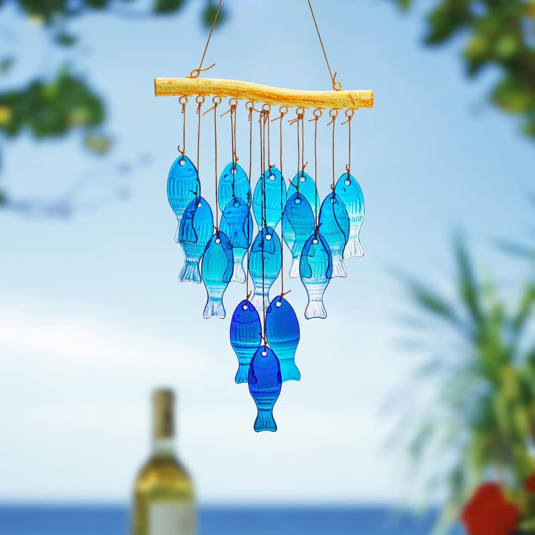 Somnira - Decorative Blue Fish Hanging Wind Chimes