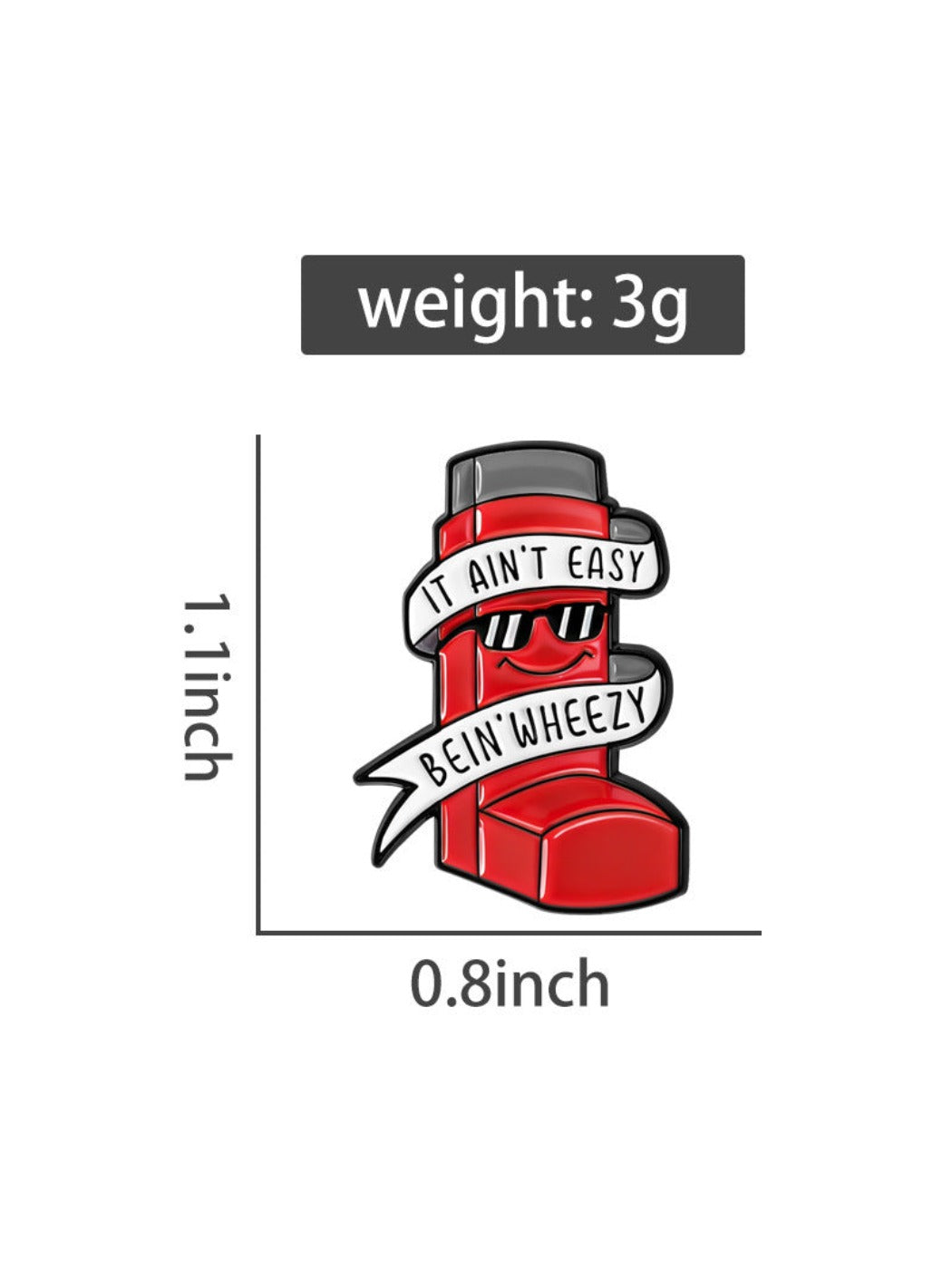 Pinori - Red Boots Phrase Brooch