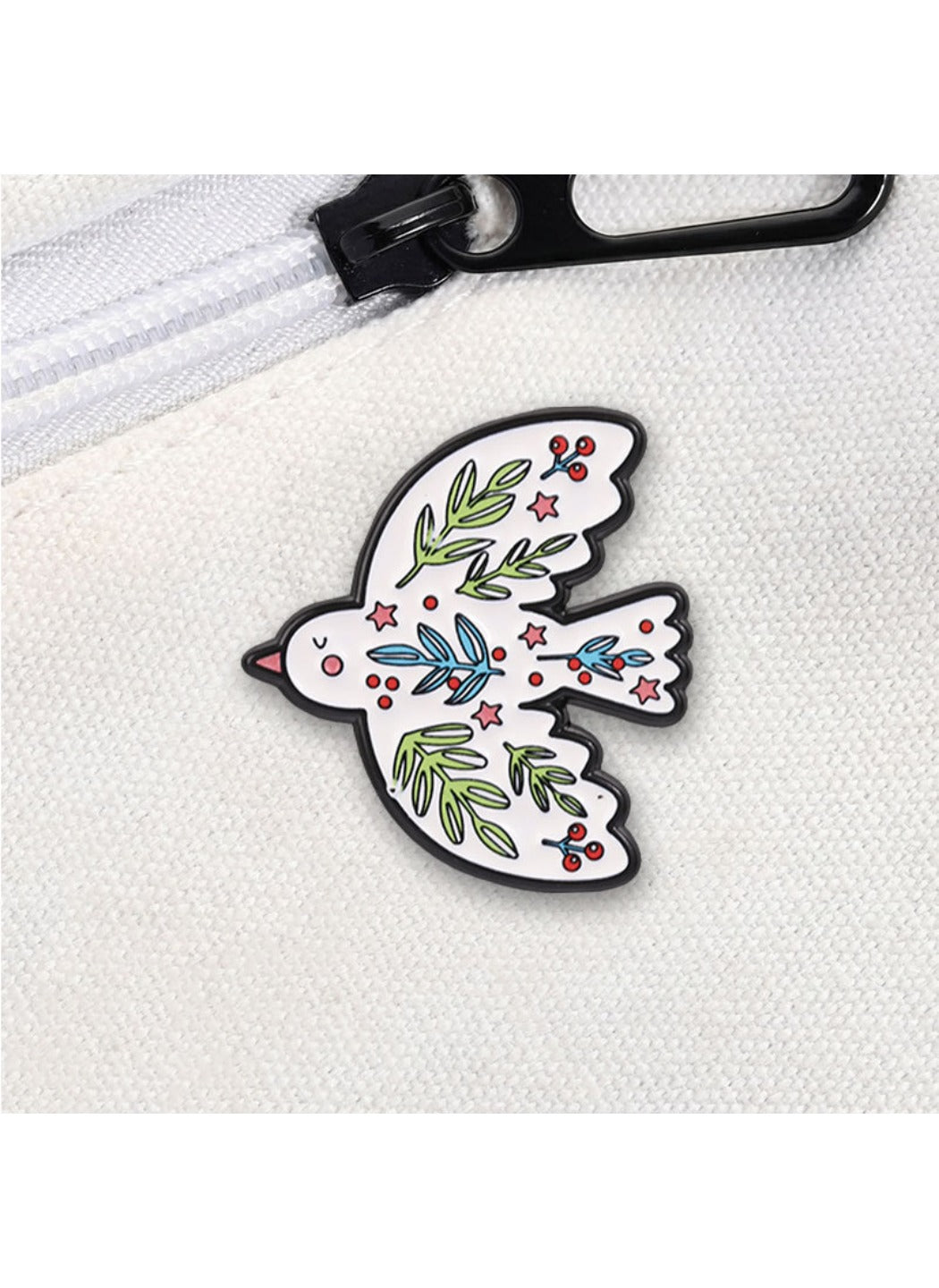 Pinori - Dove Brooch Badge, Cute Cartoon Peace Dove Pin