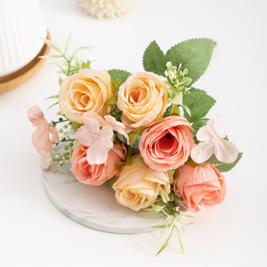 Roselle - Romance Rose Artificial Flowers Bouquet