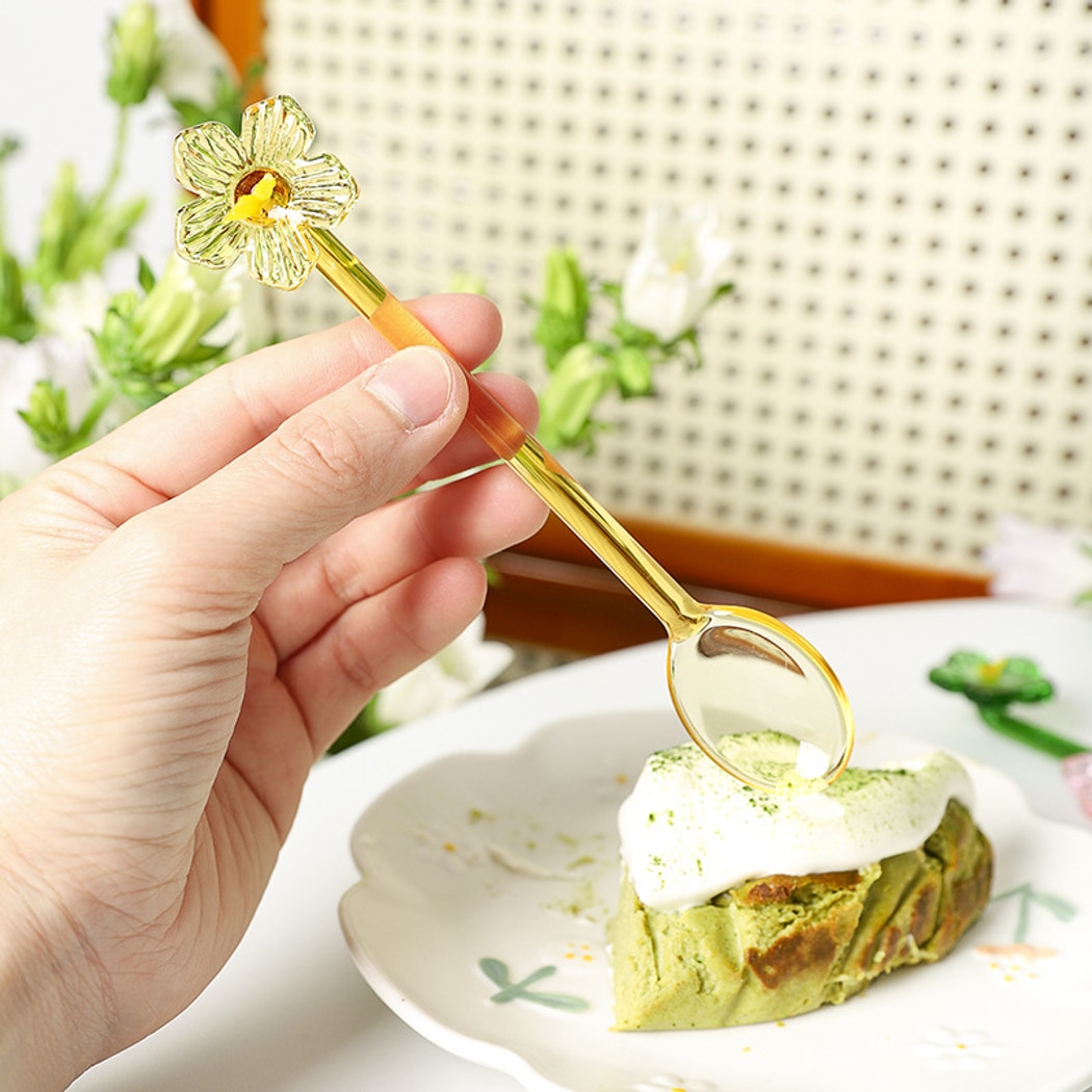 Glasira - Floral Long Handle Stirring Spoon