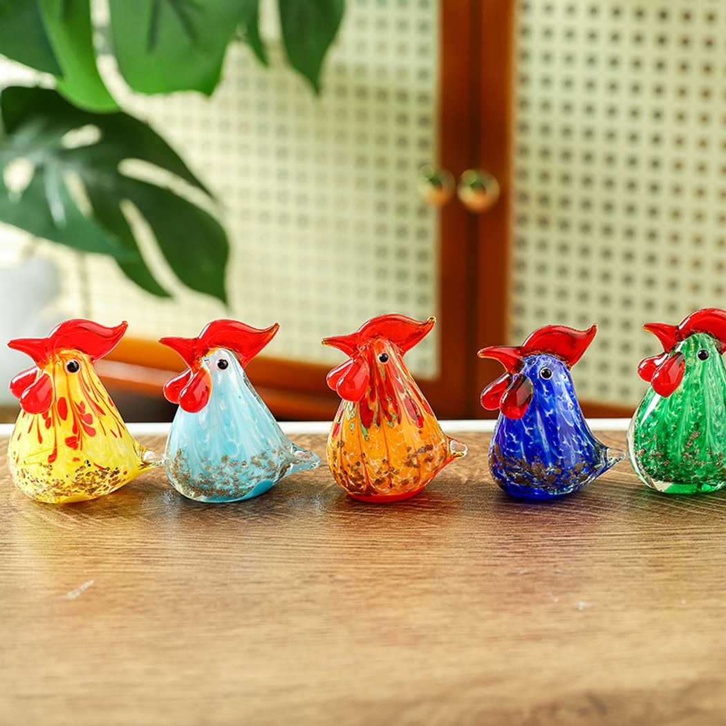 Glasira - Cute Animal Rooster Desk Ornament