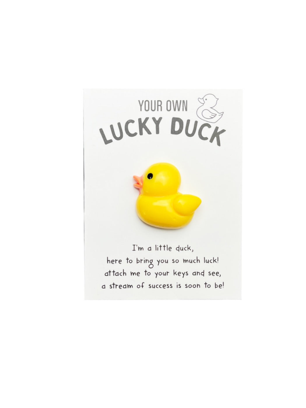 Person holding Taphug DIY Duck Pocket Hug Card partially opened