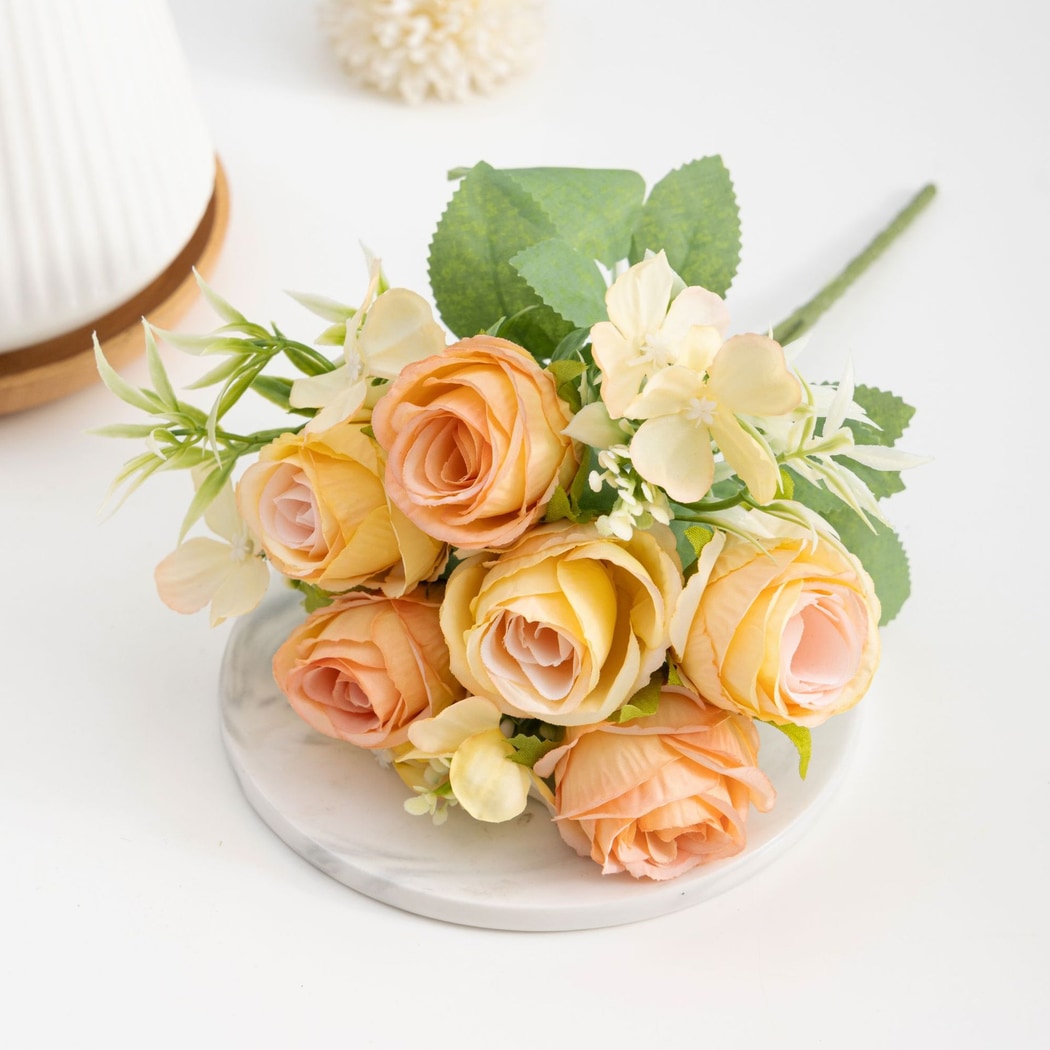 Roselle - Romance Rose Artificial Flowers Bouquet