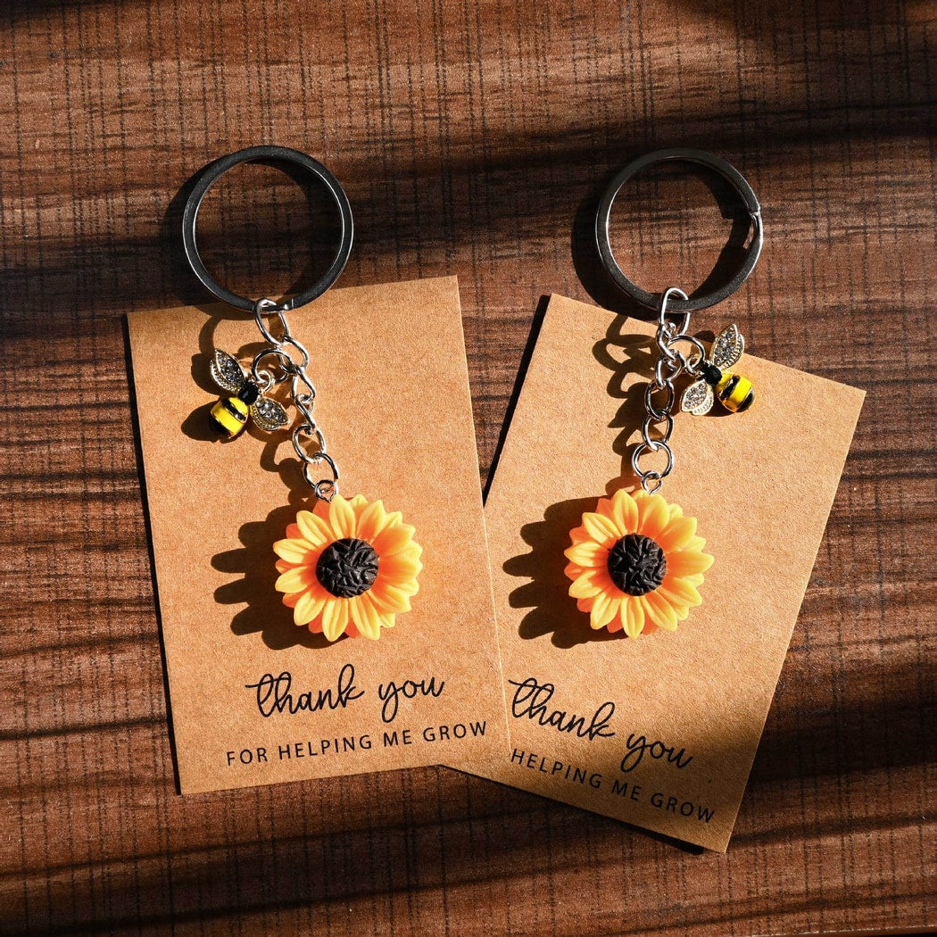 Taphug - Pocket Hug Bee Sunflower Keychain
